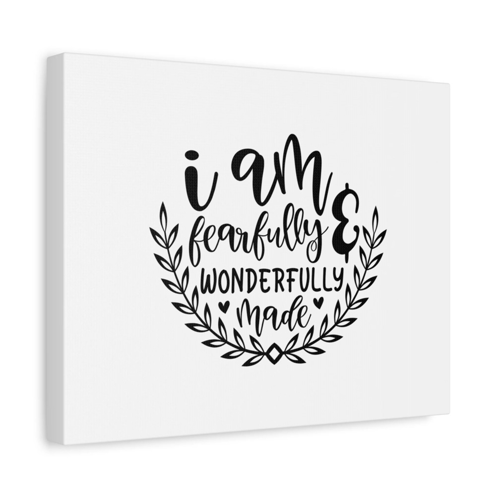 Scripture Canvas I Am Fearfully Wonderfully Made Psalm 139:14 Christian Wall